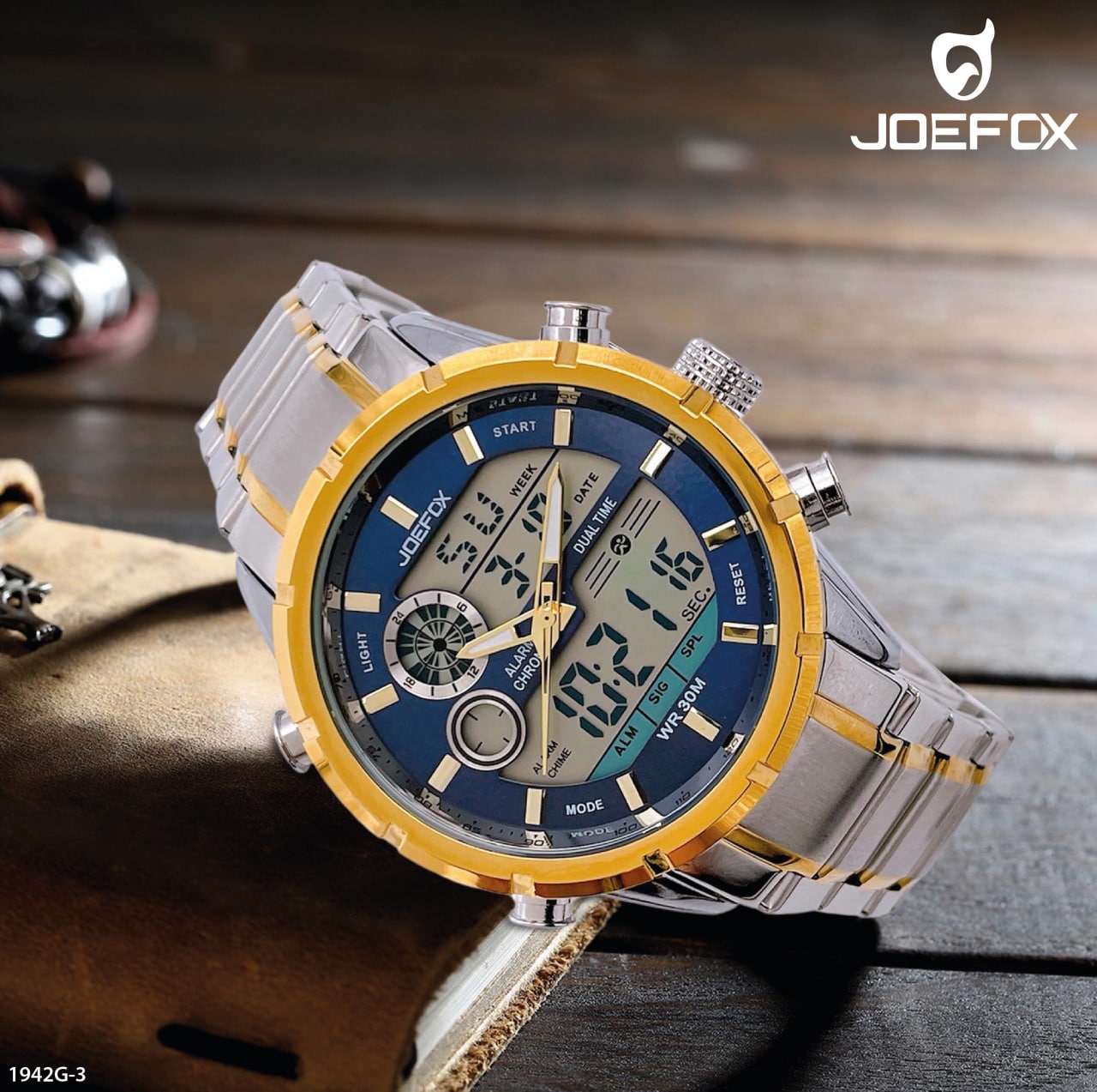 𝟏𝟗𝟒𝟐𝐆-3 RELOJ  JFX 𝐀𝐍𝐀-𝐃𝐈𝐆 𝐋𝐔𝐙 𝐋𝐄𝐃 𝐒𝐈𝐋𝐈𝐂𝐎𝐍𝐀 𝐇𝐎𝐌𝐁𝐑𝐄